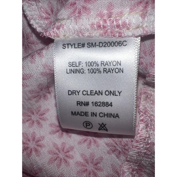 Women_s Pink Floral Mini Dress - Picture 5 of 7